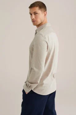 piqu&eacute;jersey overhemd met stretch