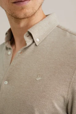 piqu&eacute;jersey overhemd met stretch