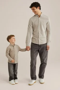 piqu&eacute;jersey overhemd met stretch