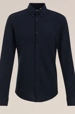 piqu&eacute;jersey overhemd met stretch