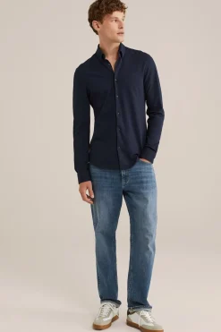piqu&eacute;jersey overhemd met stretch