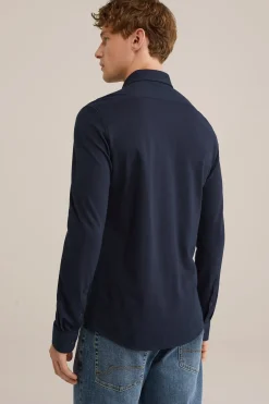piqu&eacute;jersey overhemd met stretch
