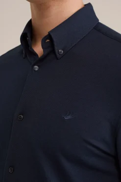 piqu&eacute;jersey overhemd met stretch