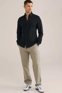 piqu&eacute;jersey overhemd met stretch