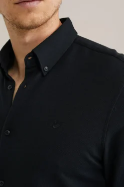 piqu&eacute;jersey overhemd met stretch