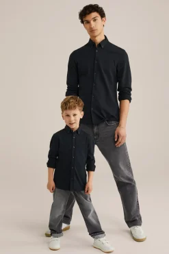 piqu&eacute;jersey overhemd met stretch