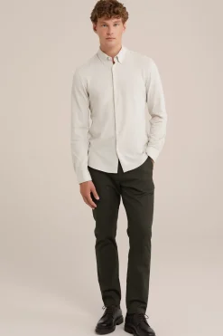 piquéjersey overhemd met stretch