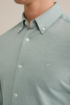 piqu&eacute;jersey overhemd met stretch
