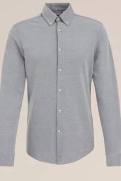 piqu&eacute;jersey overhemd met stretch