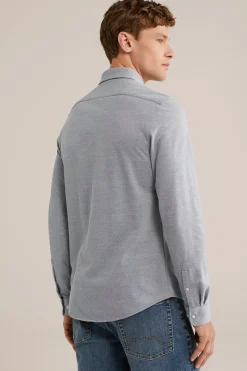 piqu&eacute;jersey overhemd met stretch