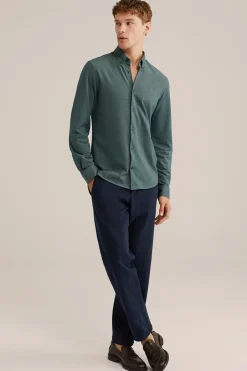 piqu&eacute;jersey overhemd met stretch