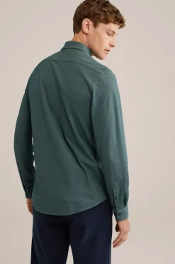 piqu&eacute;jersey overhemd met stretch