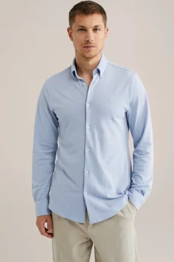 piqu&eacute;jersey overhemd met stretch