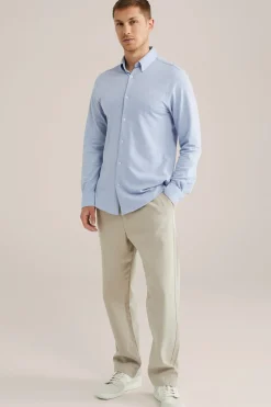 piqu&eacute;jersey overhemd met stretch