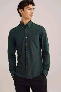 piqu&eacute;jersey overhemd met stretch