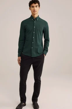 piqu&eacute;jersey overhemd met stretch