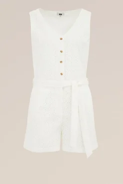 playsuit met broderie anglaise
