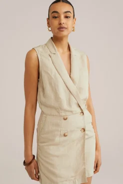 playsuit van linnenmix