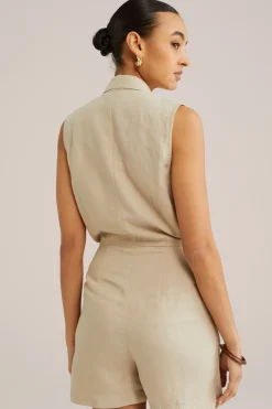 playsuit van linnenmix