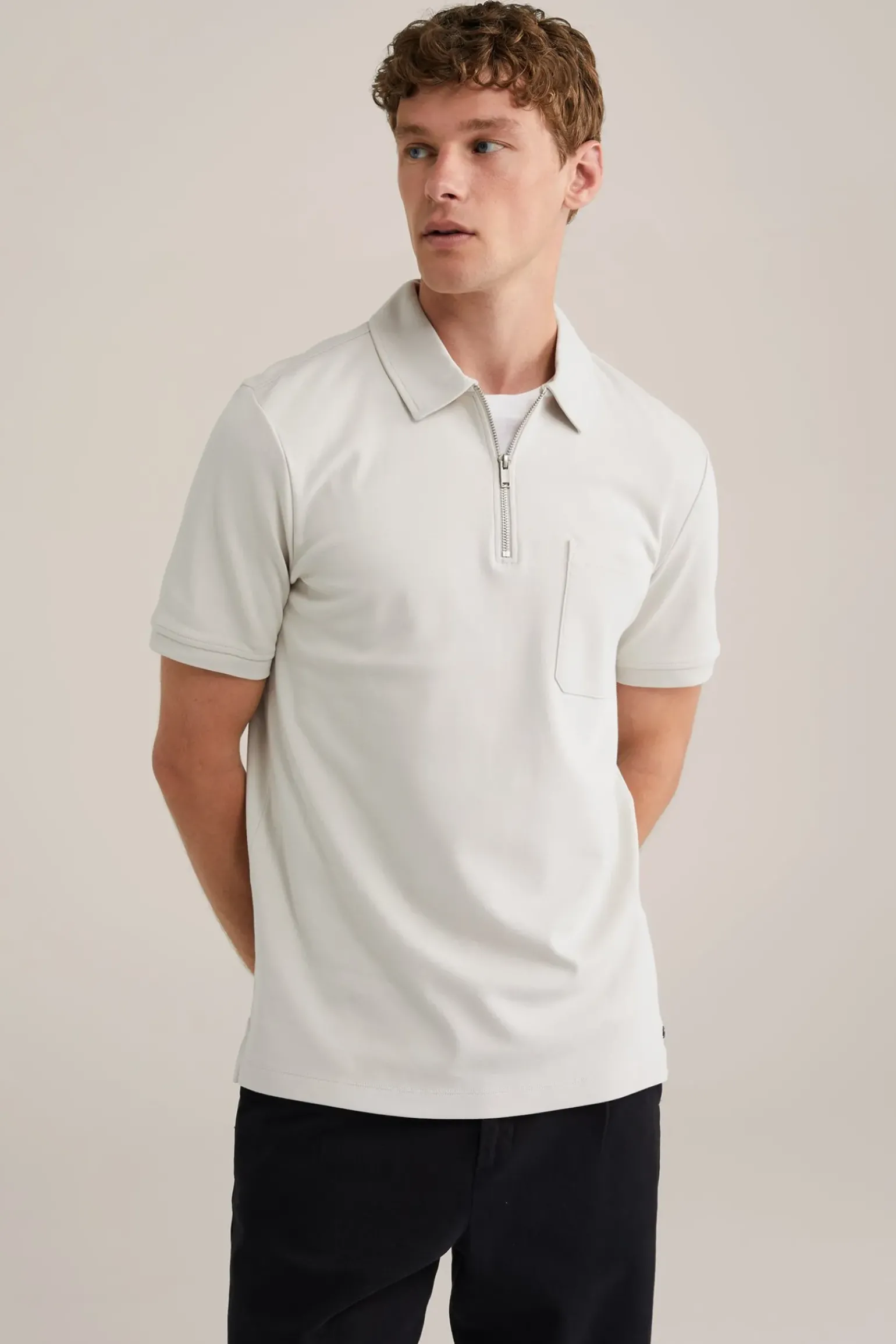 poloshirt met rits
