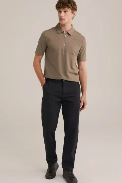 polo shirt met rits
