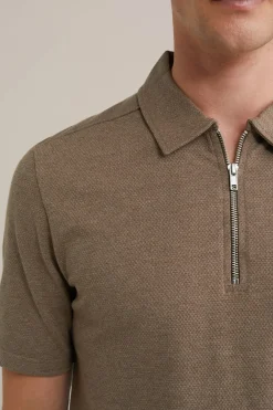 polo shirt met rits
