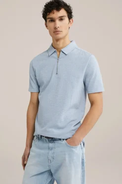 polo shirt met rits