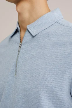 polo shirt met rits