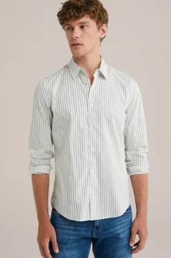 Poplin overhemd met dessin