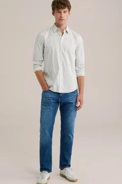 Poplin overhemd met dessin