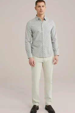Poplin overhemd met dessin