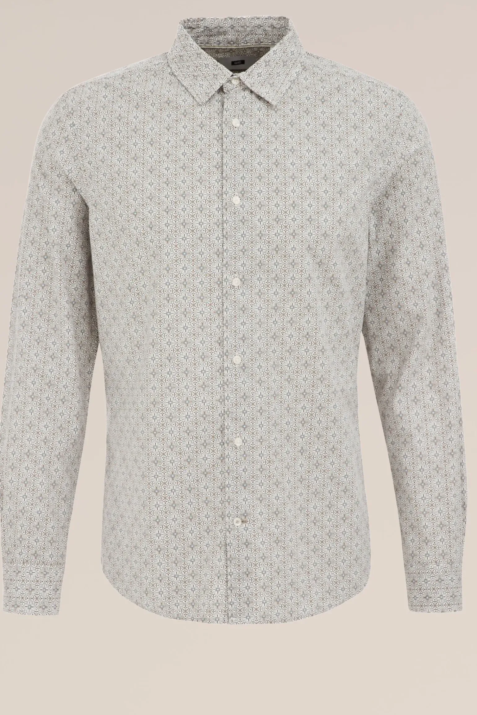 Poplin overhemd met dessin