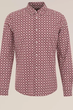 Poplin overhemd met dessin