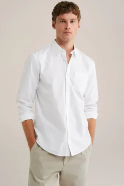 poplin overhemd met stretch
