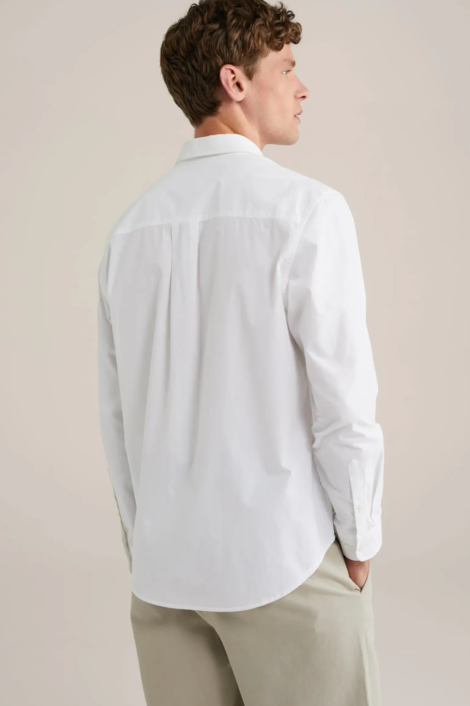 poplin overhemd met stretch