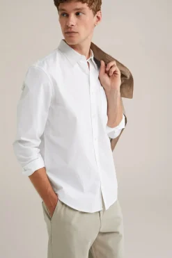 poplin overhemd met stretch