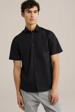 poplin overhemd met stretch