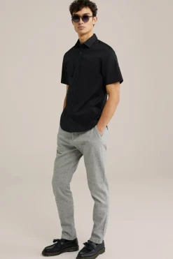 poplin overhemd met stretch