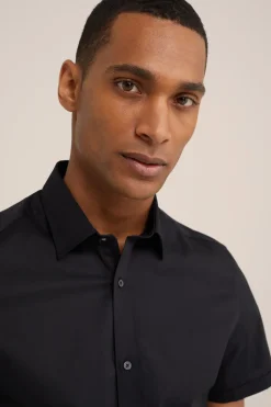 poplin overhemd met stretch