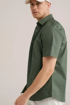 poplin overhemd met stretch