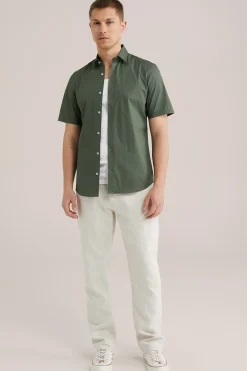 poplin overhemd met stretch