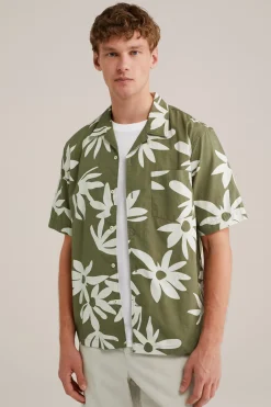 poplin overhemd met stretch