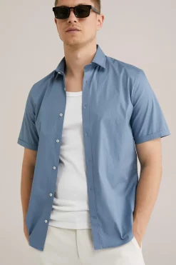 poplin overhemd met stretch