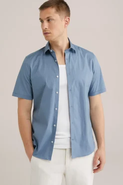 poplin overhemd met stretch