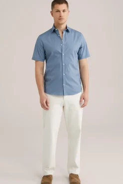 poplin overhemd met stretch