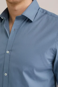 poplin overhemd met stretch