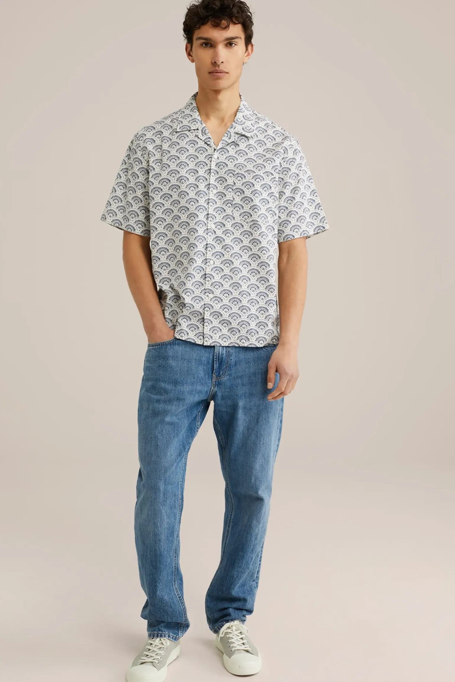 poplin overhemd met stretch