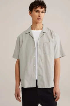 poplin overhemd met stretch