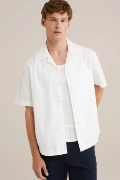 poplin overhemd met stretch