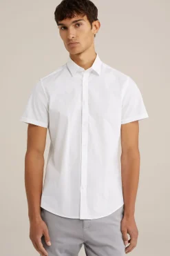 poplin overhemd met stretch
